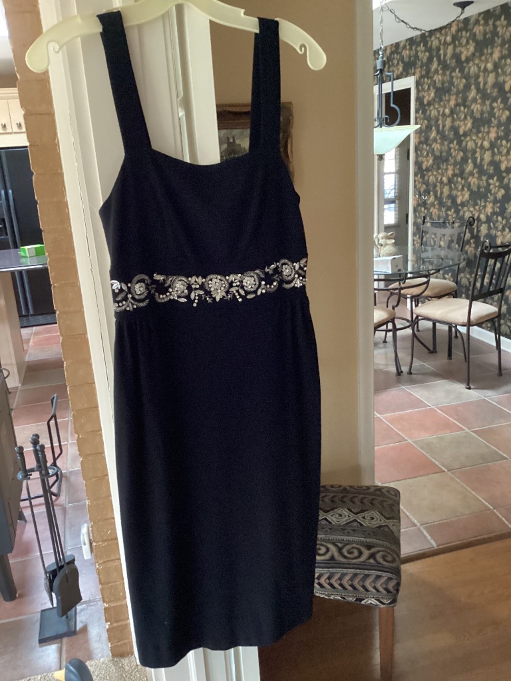 Karen Kane Cocktail Dress Black Rhinestones